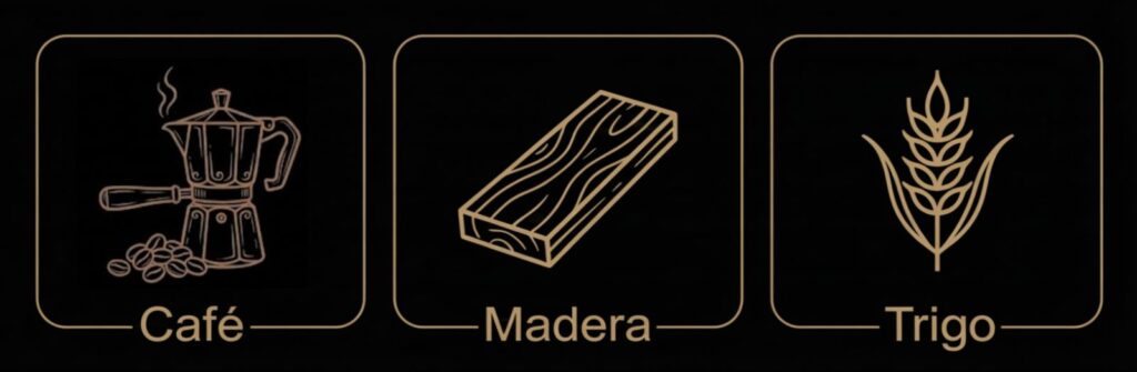 café madera trigo